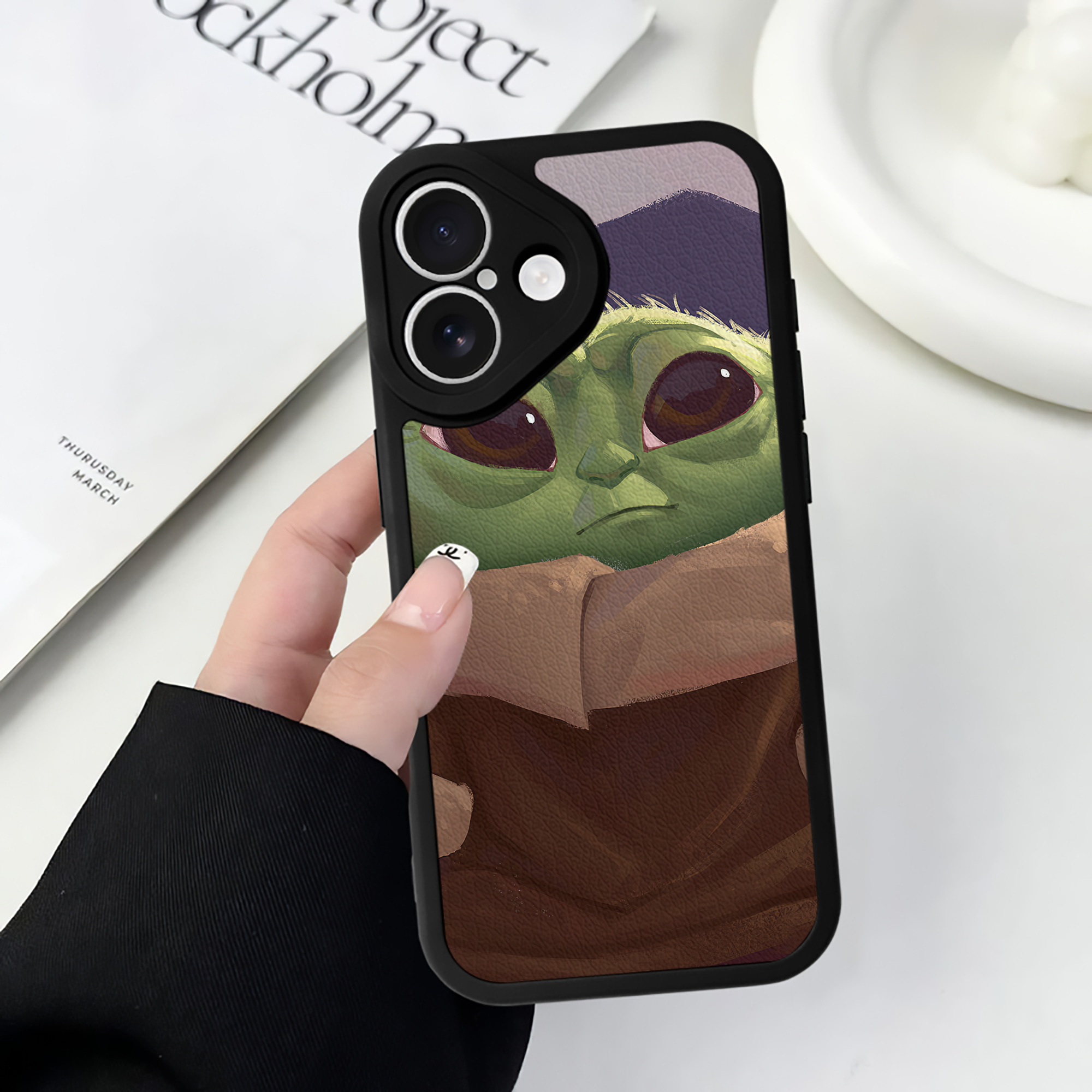 （画像用） スター・ウォーズ Star Wars 【iPhone 16シリーズ対応】シリコンスマホケース（レザー調） 材質：シリコン